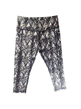 CVG Leggings Medusa snakeskin Medium Stretch pants capri Womens yoga exercise